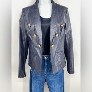 Kut from the Kloth Black Leather Jacket Blazers & Suit Jackets